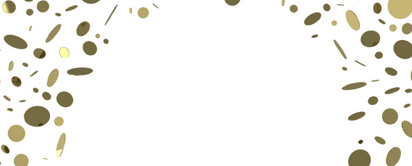 Fototapeta premium Enchanting Euphoria: Breathtaking 3D Illustration of Enchanting Gold Confetti