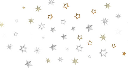 Christmas Star Plummet: Astonishing 3D Illustration Depicting Falling Holiday Stardust - obrazy, fototapety, plakaty