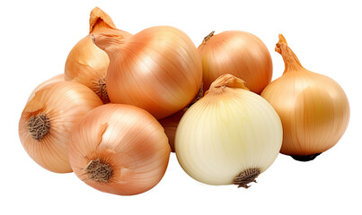 Onion isolated on transparent background. Clipping path included.