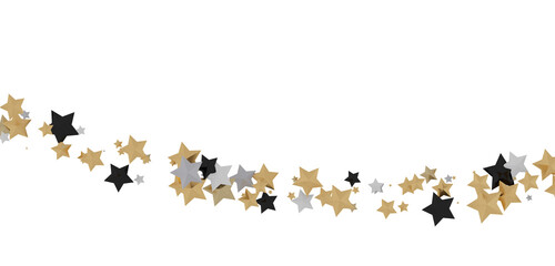 Ethereal Rain of Gold: Step into a Captivating 3D Stars Shower