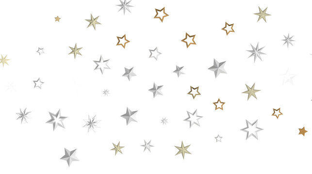Christmas Star Plummet: Astonishing 3D Illustration Depicting Falling Holiday Stardust