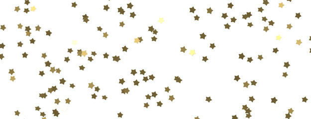 XMAS Stars - Holiday golden decoration, glitter frame isolated -