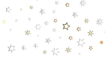 Plummeting Christmas Sparkles: Captivating 3D Illustration of Descending Holiday Star Glitters