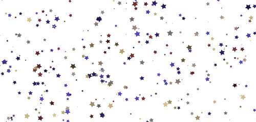 Gilded Wonders Unleashed: 3D Gold Stars Rain Illustration Mesmerizes Viewers