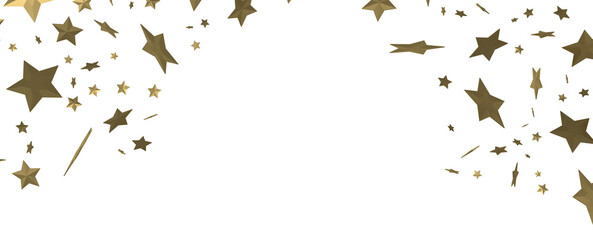 Twinkling Christmas Descent: Striking 3D Illustration Showcasing Falling Festive Twinkling Stars
