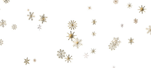 Snowflake Dance: Radiant 3D Illustration Showcasing Falling Christmas Snowflakes in Harmony