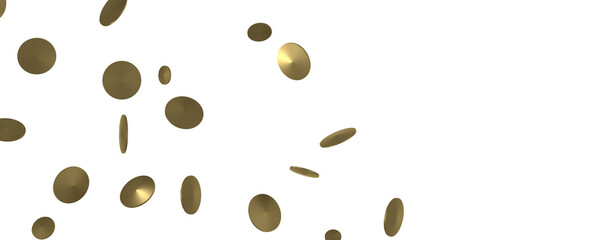 Enchanting Euphoria: Breathtaking 3D Illustration of Enchanting Gold Confetti