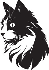 Obraz premium Feline Grace Iconic Cat Emblem Purrfect Elegance Cat Vector Symbol