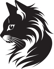 Purrfect Elegance Cat Vector Symbol Sleek Sophistication Feline Icon Design