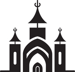 Solemn Serenity Church Logo Design Divine Dominion Iconic Church Image