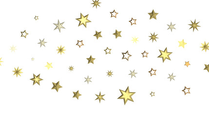 Festive Celestial Cascade: Mesmerizing 3D Illustration of Descending Christmas Stars