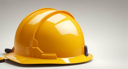 a yellow construction helmet 