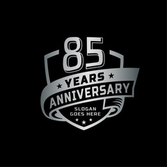 85 years anniversary celebration design template. 85th anniversary logo. Vector and illustration.