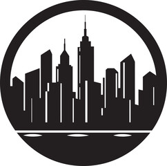 Obraz premium Skyline Symphony Iconic Cityscape Symbol Metropolis Majesty Buildings Emblem Design