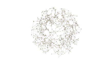 Abstract plexus blue geometry background. Digital technology network connection concept. 3D rendered illustration