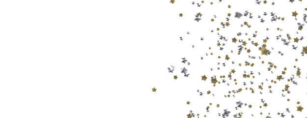 Stellar Christmas Symphony: Exquisite 3D Illustration of Falling Stars in Harmonious Motion for the Holidays