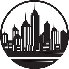 Obraz premium Metro Majesty Buildings Vector Icon Architectural Aura Iconic Cityscape Design