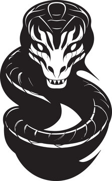 Cobra Coils Snake Vector Icon Viper Majesty Iconic Cobra Symbol