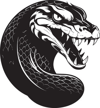 Elegant Menace Cobra Emblem Design Serpent Silhouette Snake Logo Icon