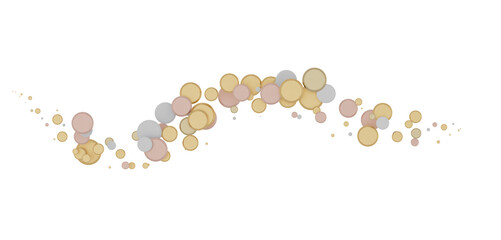 Gilded Celebration: Magnificent 3D Illustration of a Grand gold Confetti Event
