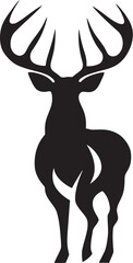 Ethereal Elegance Iconic Deer Symbol Stately Presence Deer Head Emblem Design