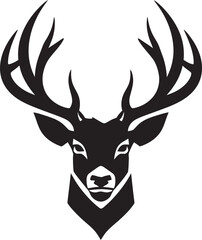 Antler Majesty Deer Head Vector Icon Ethereal Elegance Iconic Deer Symbol