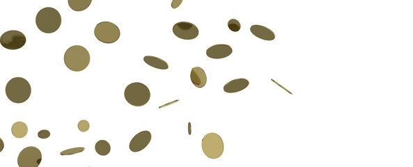 Enchanting Euphoria: Breathtaking 3D Illustration of Enchanting Gold Confetti