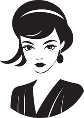 Gentle Visage Girl Face Vector Icon Innocent Aura Iconic Girl Face Symbol