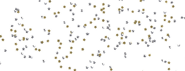 Gilded Wonders Unleashed: 3D Gold Stars Rain Illustration Mesmerizes Viewers