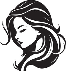 Chic Radiance Womans Silhouette Elegant Aura Beauty Icon