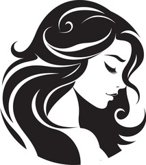 Youthful Appeal Girl Face Logo Illustration Sublime Persona Iconic Face Image