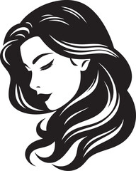 Timeless Beauty Iconic Girls Face Symbol Ethereal Charm Girls Face Logo Design