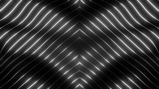 This stock motion graphic  video of 4K Waving Silver Lines Background with gentle overlapping curves on seamless loops.