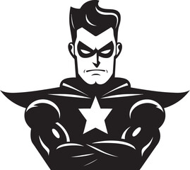 Guardians Hammer Hammer Man Vector Icon Mighty Impact Super Man Symbol