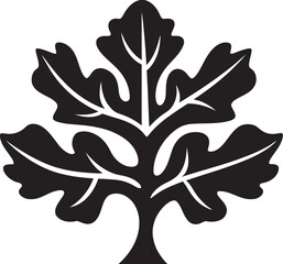 Lush Leafage Ivy Oak Emblem Design Sylvan Symphony Iconic Ivy Oak Illustration