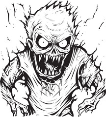 Macabre Presence Thick Lineart Monster Logo Icon Abyssal Horror Sinister Lineart Creature Mark