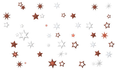 Falling Christmas Star Show: Mesmeric 3D Illustration Depicting Falling Holiday Stargazing Spectacle