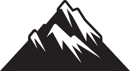 Alpine Majesty Iconic Peak Symbol Majestic Range Mountain Design