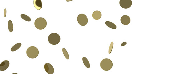 Shimmering Bliss: Mesmeric 3D Illustration Depicting Glistening Gold Confetti