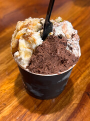 gelato ice cream in paper cup