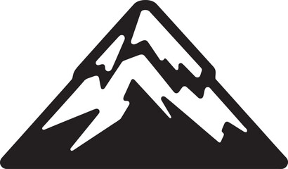 Majestic Range Mountain Vector Icon Ethereal Peaks Iconic Mountain Design