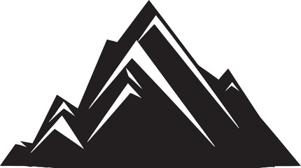 Crested Zenith Mountain Symbol Iconic Ascent Iconic Mountain Emblem