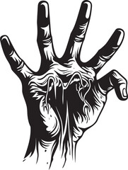 Agonized Palm Iconic Screaming Hand Image Anguished Grip Hand Symbol Emblem