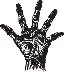 Tortured Touch Screaming Hand Emblem Scream of Despair Hand Icon Illustration