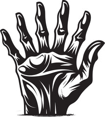 Cry of the Hand Agonizing Iconic Illustration Pained Grasp Screaming Hand Symbol