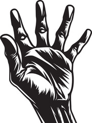 Anguished Palm Agonizing Hand Icon Mournful Grasp Screaming Hand Illustration