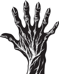 Scream of Despair Hand Icon Illustration Agonized Palm Iconic Screaming Hand Image