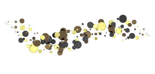 gold  Bliss: Exquisite 3D Illustration of Blissful gold Confetti