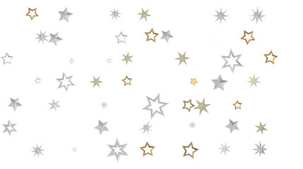 Stellar Christmas Symphony: Exquisite 3D Illustration of Falling Stars in Harmonious Motion for the Holidays