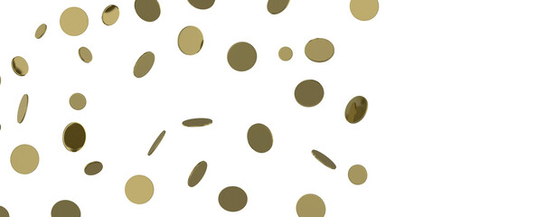 Shimmering Bliss: Mesmeric 3D Illustration Depicting Glistening Gold Confetti